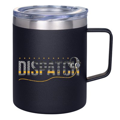 Fire I EMS I Police Or Thin Yellow Line For 911 Dispatcher 12oz Stainless Steel Coffee Mug