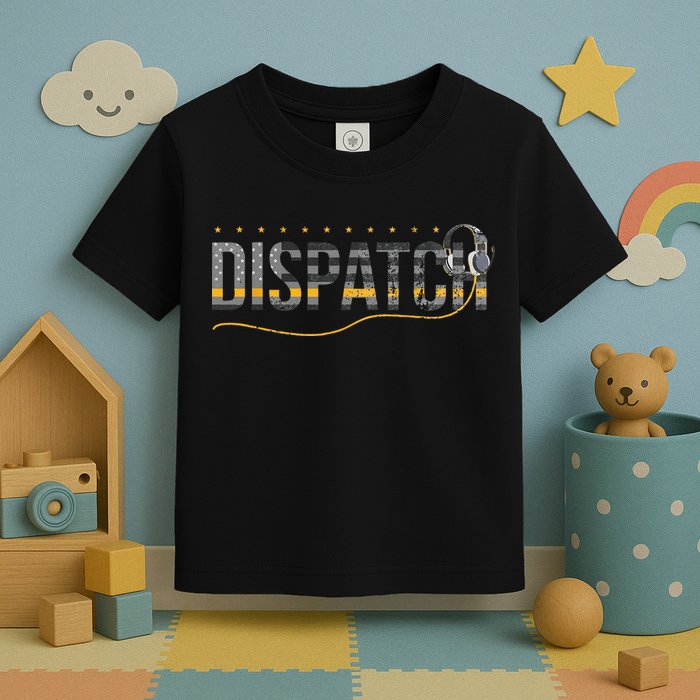 Fire I EMS I Police Or Thin Yellow Line For 911 Dispatcher Toddler T-Shirt