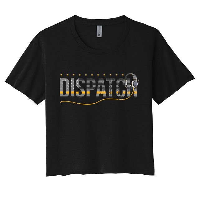 Fire I EMS I Police Or Thin Yellow Line For 911 Dispatcher Crop Top