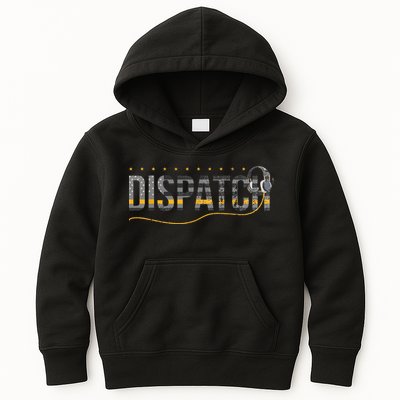 Fire I EMS I Police Or Thin Yellow Line For 911 Dispatcher Kids Hoodie