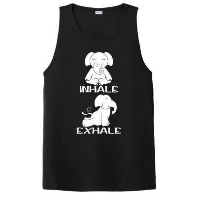 Funny Inhale Exhale Yoga Elephant Lover Save Elephant Gift PosiCharge Competitor Tank