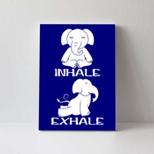 Funny Inhale Exhale Yoga Elephant Lover Save Elephant Gift Canvas