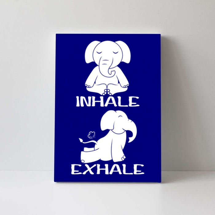 Funny Inhale Exhale Yoga Elephant Lover Save Elephant Gift Canvas