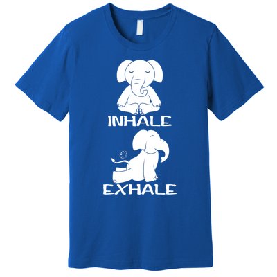 Funny Inhale Exhale Yoga Elephant Lover Save Elephant Gift Premium T-Shirt