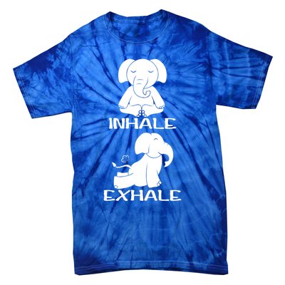 Funny Inhale Exhale Yoga Elephant Lover Save Elephant Gift Tie-Dye T-Shirt