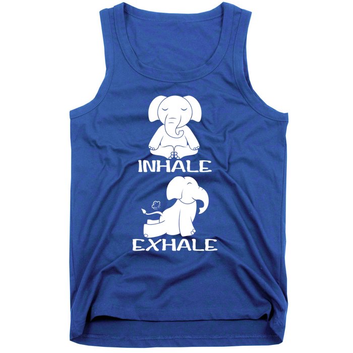 Funny Inhale Exhale Yoga Elephant Lover Save Elephant Gift Tank Top