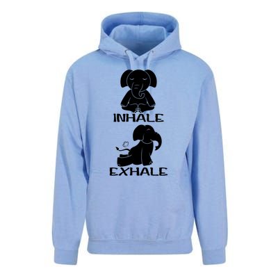 Funny Inhale Exhale Yoga Elephant Lover Save Elephant Gift Unisex Surf Hoodie