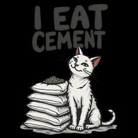 Funny I Eat Cement Meme Cat City Backpack
