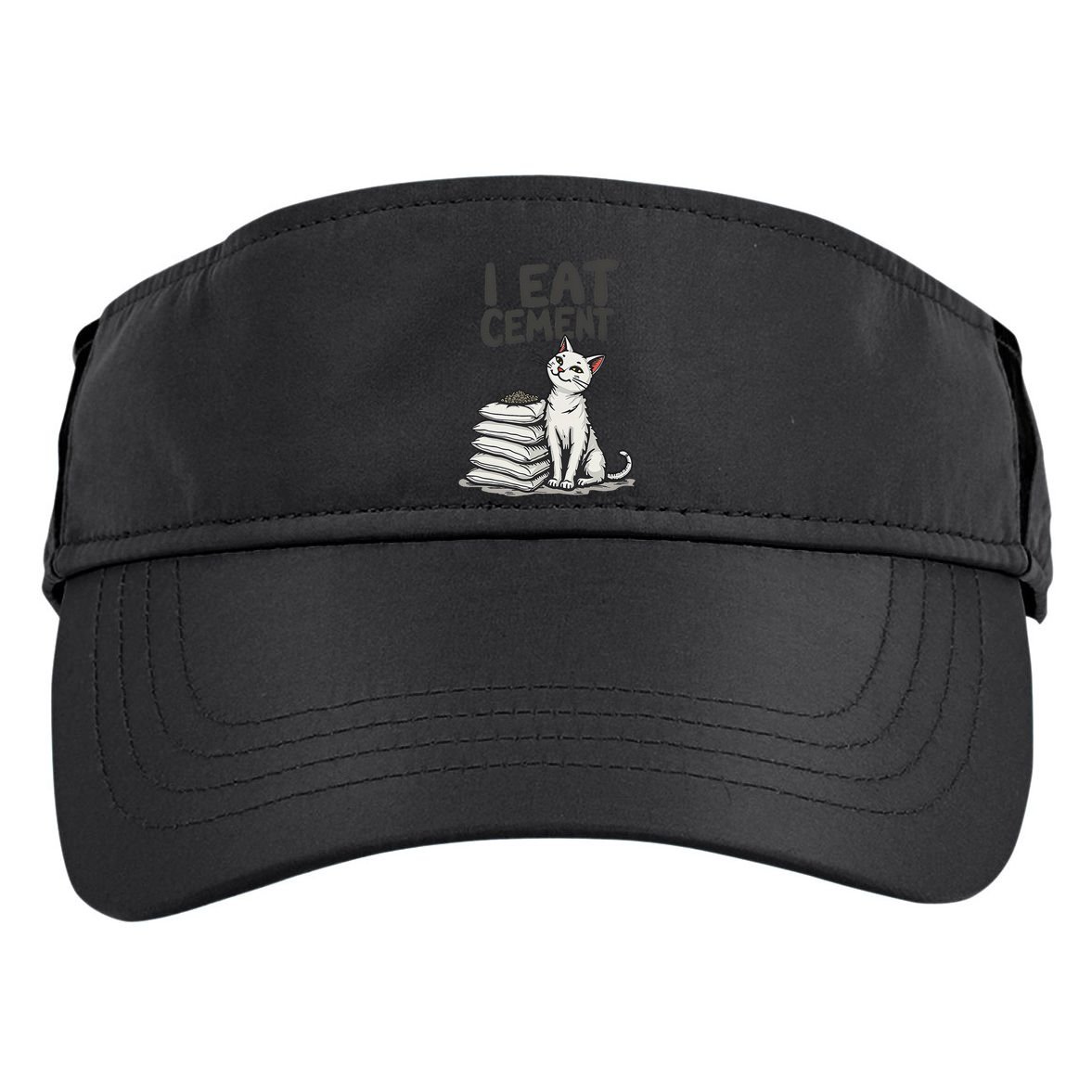 Funny I Eat Cement Meme Cat Adult Drive Performance Visor