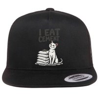 Funny I Eat Cement Meme Cat Flatbill Hat