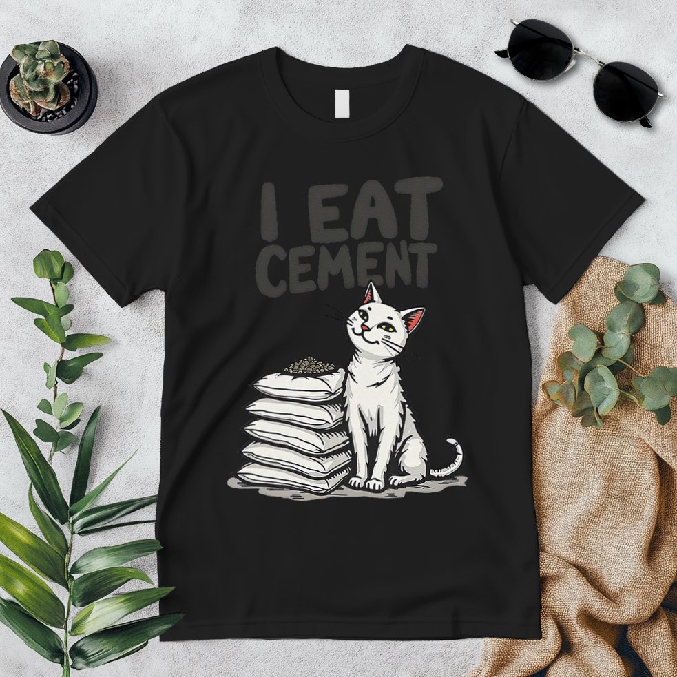 Funny I Eat Cement Meme Cat Premium T-Shirt