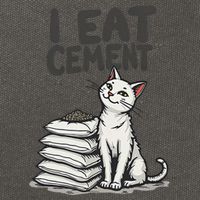 Funny I Eat Cement Meme Cat Cotton Canvas Backpack