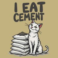 Funny I Eat Cement Meme Cat Cooling Performance Crew T-Shirt