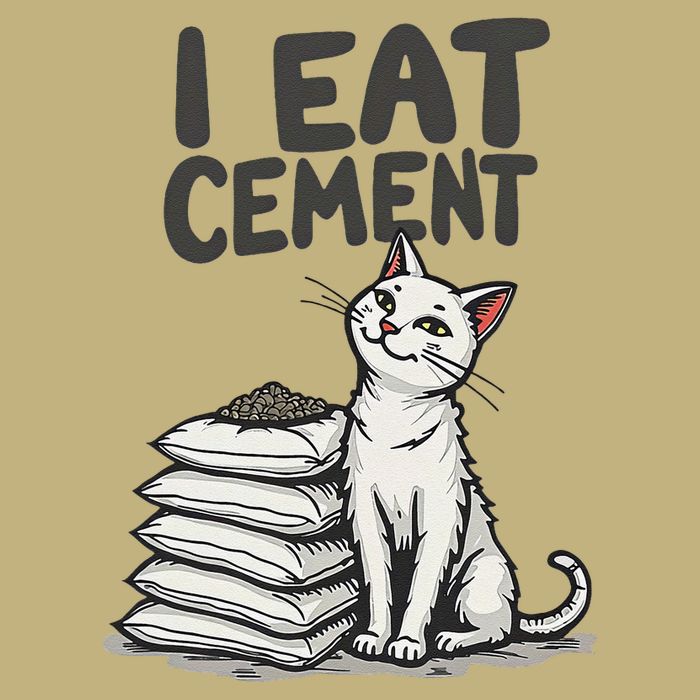 Funny I Eat Cement Meme Cat Cooling Performance Crew T-Shirt