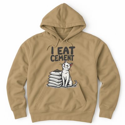 Funny I Eat Cement Meme Cat Hoodie