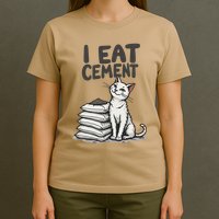 Funny I Eat Cement Meme Cat T-Shirt