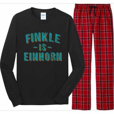 Finkle Is Einhorn Simple Text Vintage Retro Long Sleeve Pajama Set