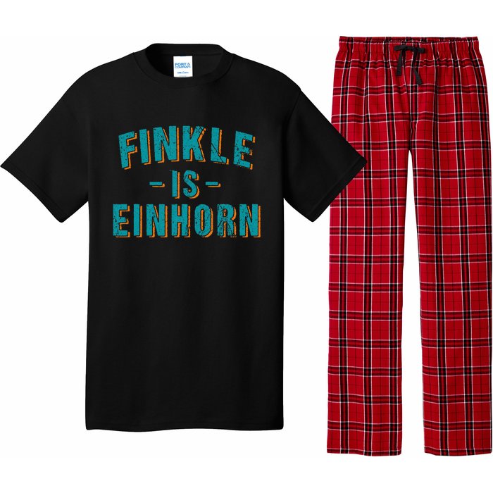 Finkle Is Einhorn Simple Text Vintage Retro Pajama Set