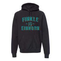 Finkle Is Einhorn Simple Text Vintage Retro Premium Hoodie