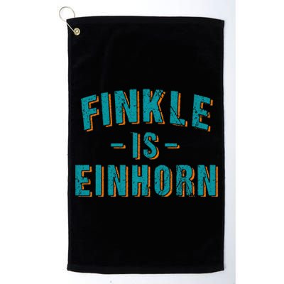 Finkle Is Einhorn Simple Text Vintage Retro Platinum Collection Golf Towel