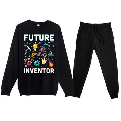 Future Inventor Exploration Invention Smart Creator Premium Crewneck Sweatsuit Set