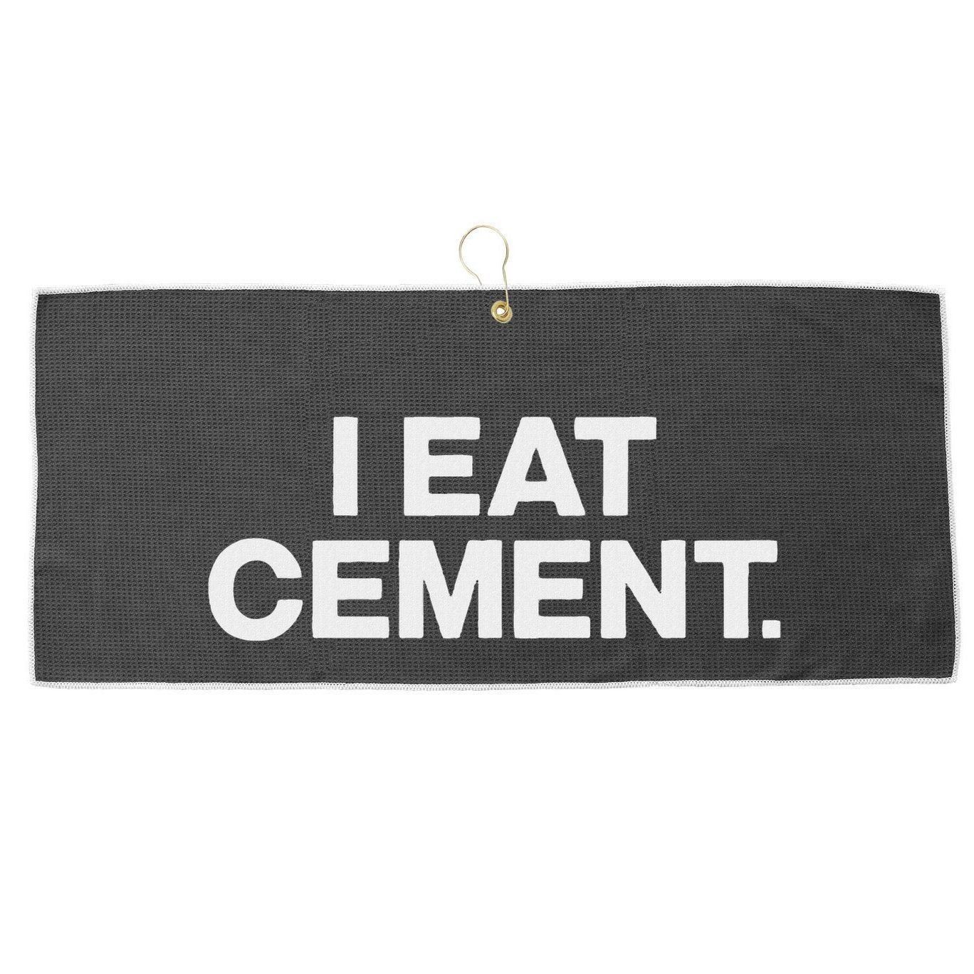 Funny I Eat Cement Large Microfiber Waffle Golf Towel