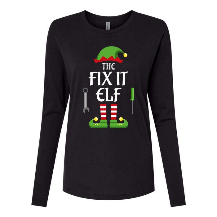 Fix It Elf Family Matching Group Christmas Womens Cotton Relaxed Long Sleeve T-Shirt