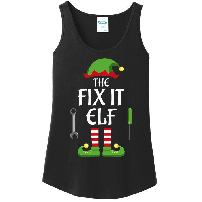 Fix It Elf Family Matching Group Christmas Ladies Essential Tank