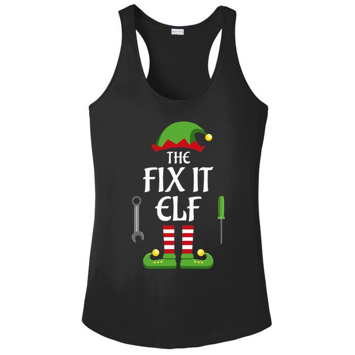 Fix It Elf Family Matching Group Christmas Ladies PosiCharge Competitor Racerback Tank