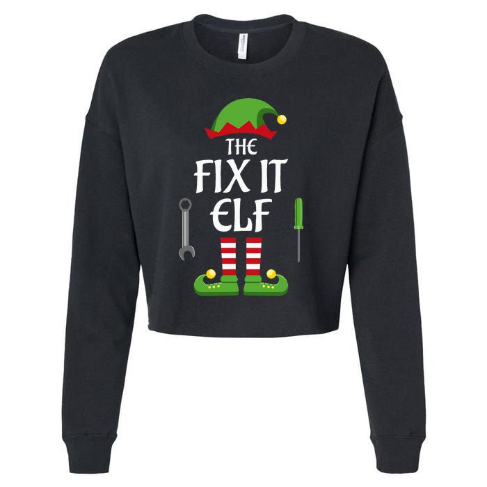 Fix It Elf Family Matching Group Christmas Cropped Pullover Crew