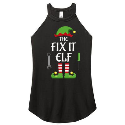 Fix It Elf Family Matching Group Christmas Women’s Perfect Tri Rocker Tank