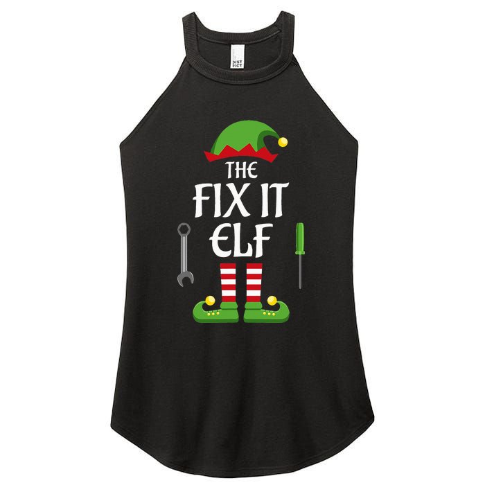 Fix It Elf Family Matching Group Christmas Women's Perfect Tri Rocker Tank