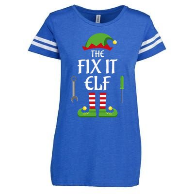 Fix It Elf Family Matching Group Christmas Enza Ladies Jersey Football T-Shirt