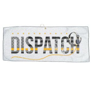 Fire I Ems I Police Or Thin Yellow Line For 911 Dispatcher Large Microfiber Waffle Golf Towel