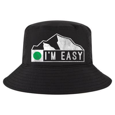 Funny I'm Easy Ski Snowboard Green Marker Mountain Sign Cool Comfort Performance Bucket Hat