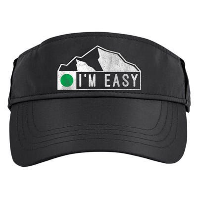 Funny I'm Easy Ski Snowboard Green Marker Mountain Sign Adult Drive Performance Visor