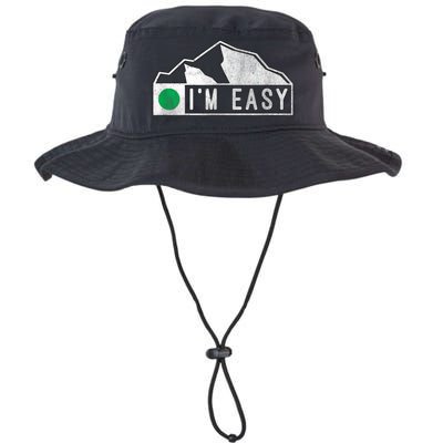 Funny I'm Easy Ski Snowboard Green Marker Mountain Sign Legacy Cool Fit Booney Bucket Hat