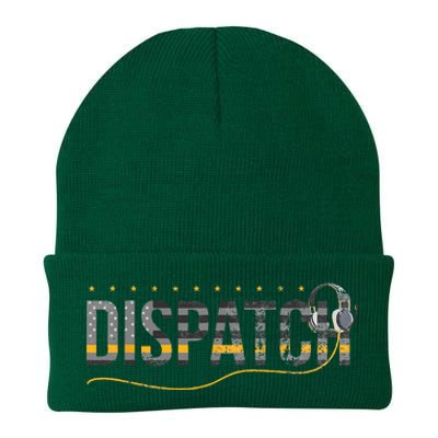 Fire I EMS I Police Or Thin Yellow Line For 911 Dispatcher Knit Cap Winter Beanie