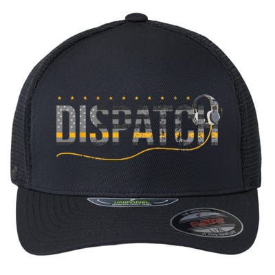 Fire I EMS I Police Or Thin Yellow Line For 911 Dispatcher Flexfit Unipanel Trucker Cap