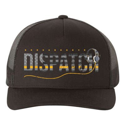 Fire I EMS I Police Or Thin Yellow Line For 911 Dispatcher Yupoong Adult 5-Panel Trucker Hat