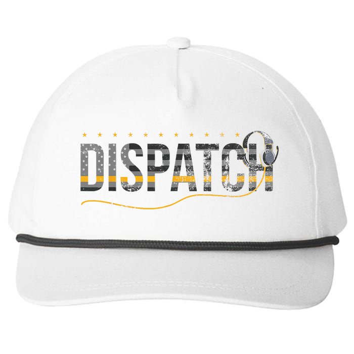 Fire I EMS I Police Or Thin Yellow Line For 911 Dispatcher Snapback Five-Panel Rope Hat