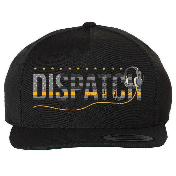 Fire I EMS I Police Or Thin Yellow Line For 911 Dispatcher Wool Snapback Cap