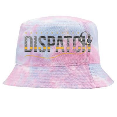 Fire I EMS I Police Or Thin Yellow Line For 911 Dispatcher Tie-Dyed Bucket Hat