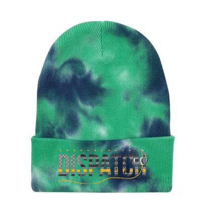 Fire I EMS I Police Or Thin Yellow Line For 911 Dispatcher Tie Dye 12in Knit Beanie