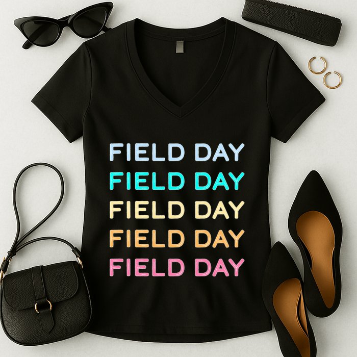 Field Day Ya'll Women's V-Neck T-Shirt