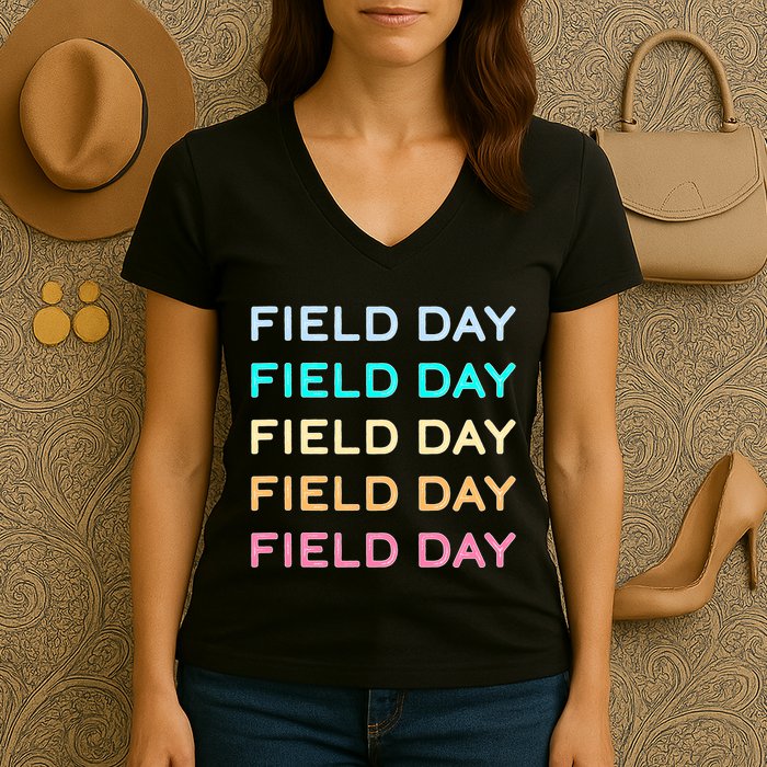 Field Day Ya'll Women's V-Neck T-Shirt