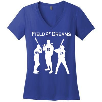 Field of Dreams Baseball Women's V-Neck T-Shirt