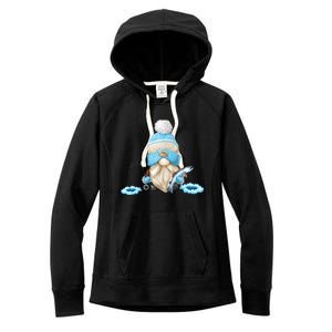 Funny Ice Fishing Tee With Family Christmas Gnome Gift Women's Fleece Hoodie