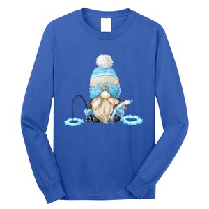 Funny Ice Fishing Tee With Family Christmas Gnome Gift Long Sleeve Shirt