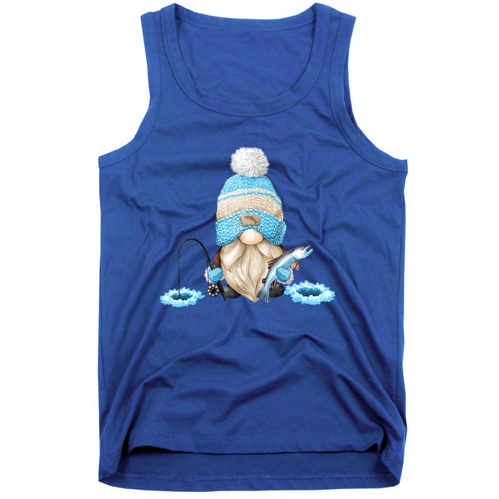 Funny Ice Fishing Tee With Family Christmas Gnome Gift Tank Top